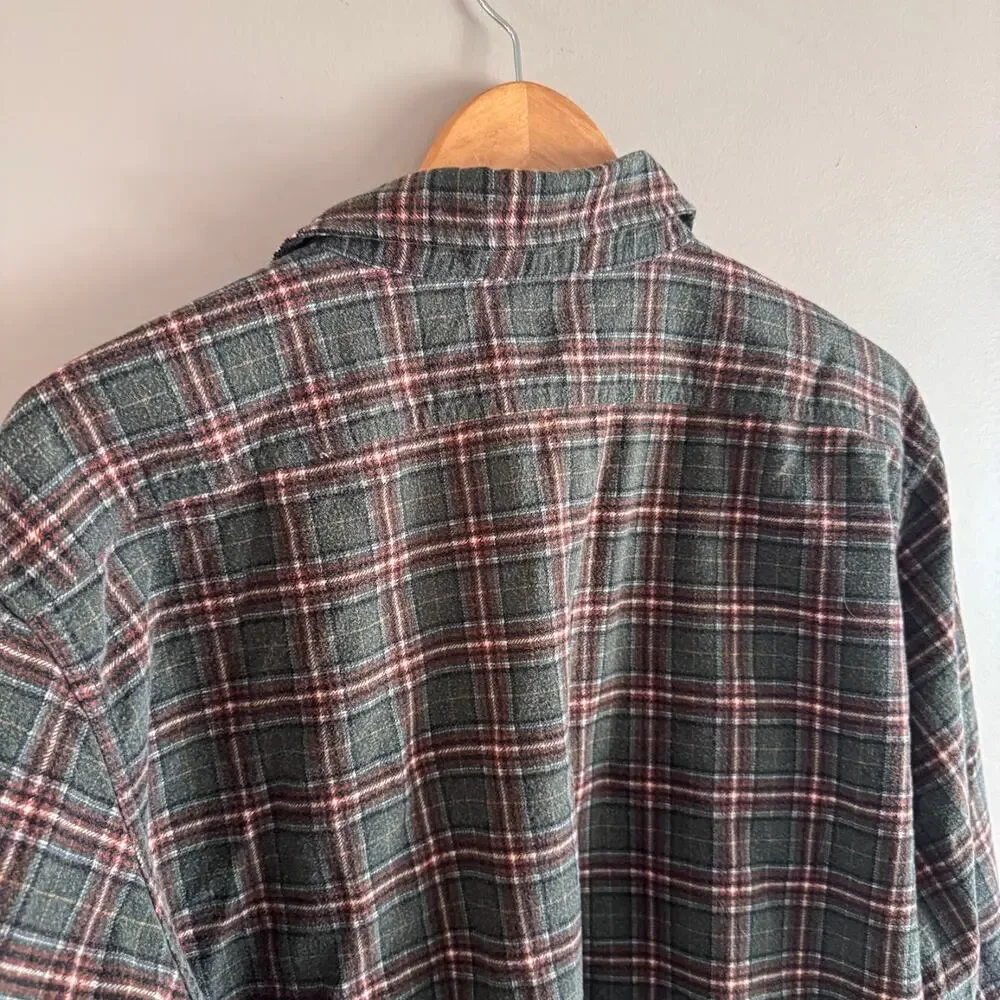 Ralph Lauren Polo Jeans Company Vintage Button Down Plaid Flannel Shirt XL 90s